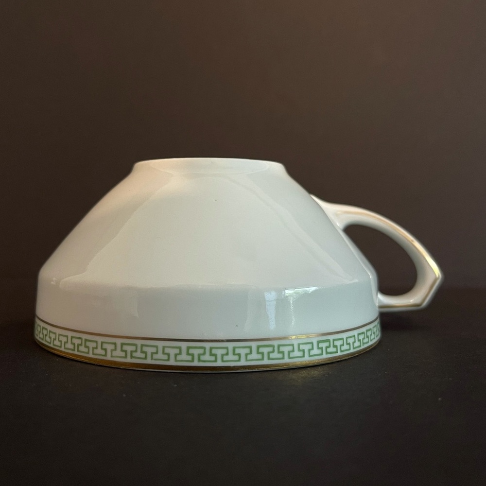 H&Co Greek Key‎ ‘Electra’ Porcelain Flat Tea Cup - Picture 4 of 6